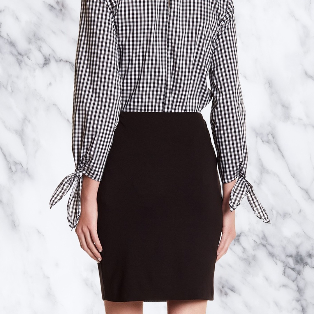 Vince Camuto Rich Black Above-the-Knee Skirt - Picture 7 of 8